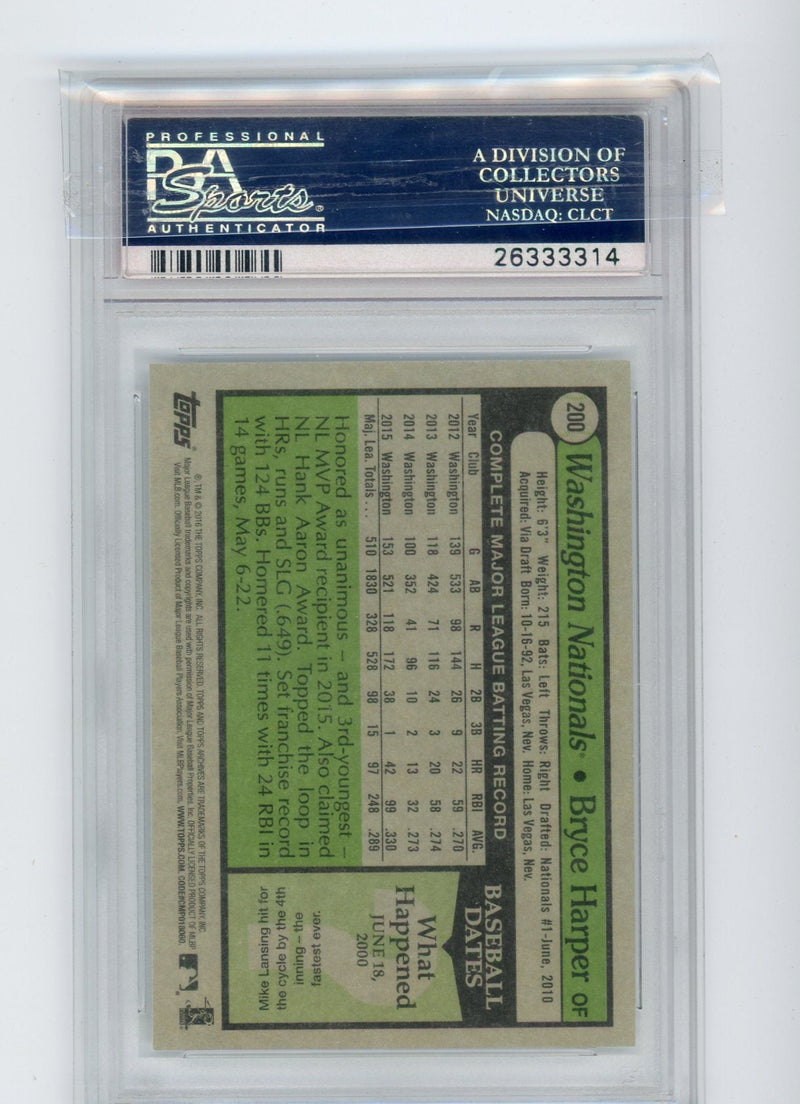 Bryce Harper 2016 Topps Archives PSA 10