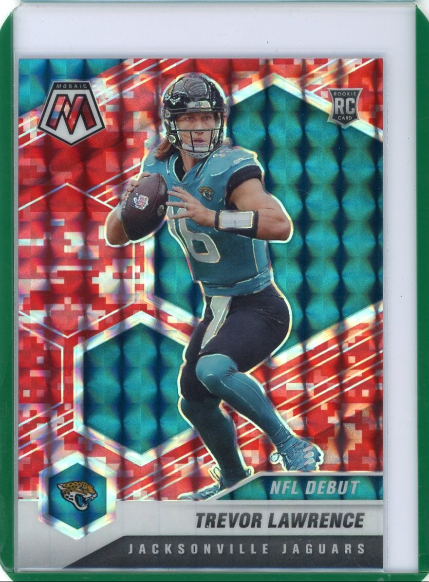 Trevor Lawrence 2021 Panini Mosaic NFL Debut RC Red Camo