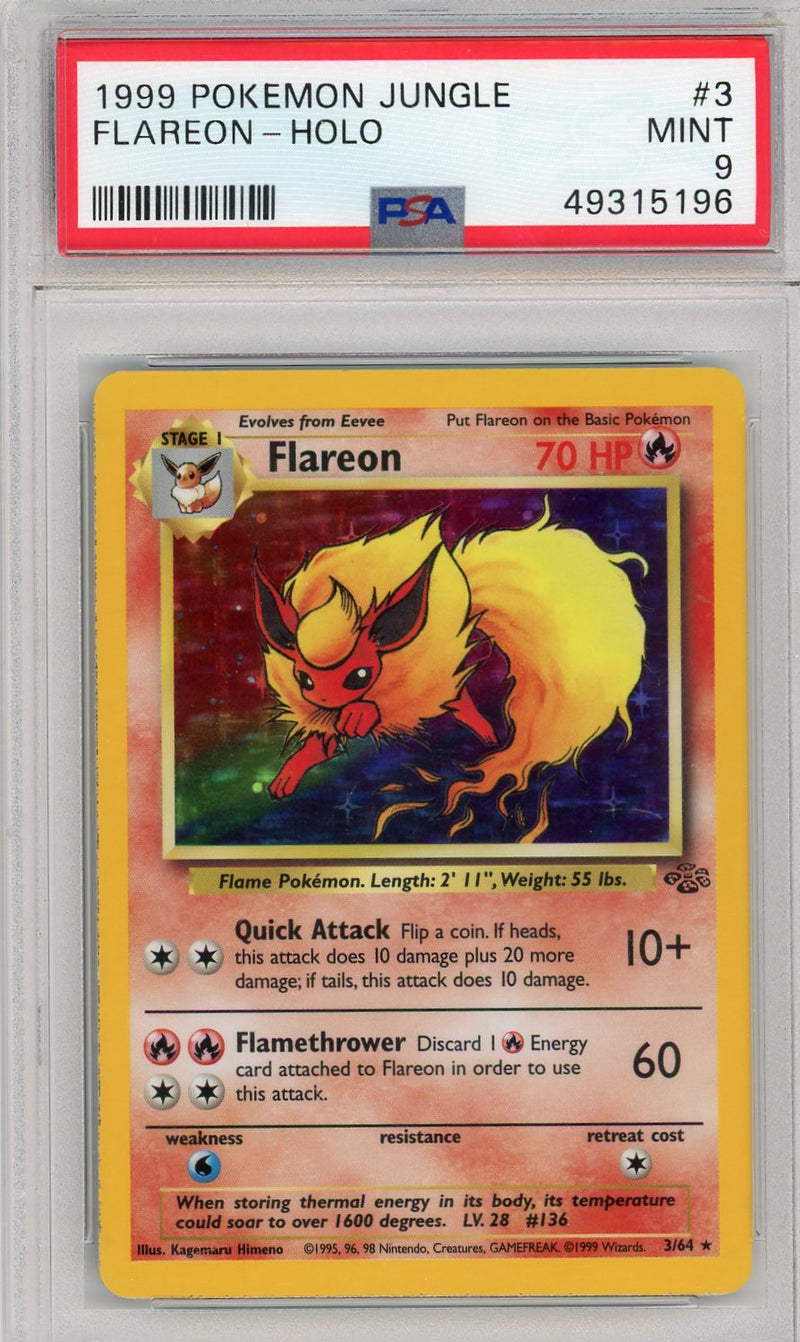 Flareon 1999 Pokémon Jungle Holo 