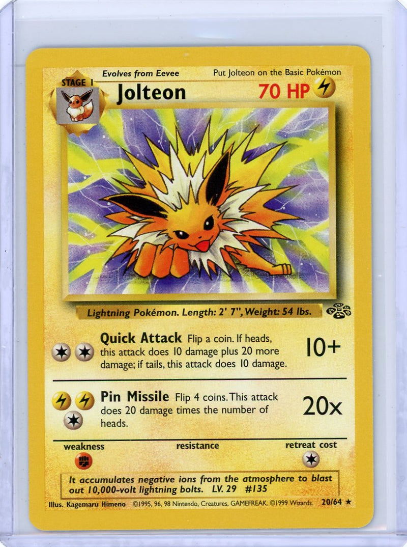 Jolteon Pokémon Jungle Non-Holo Rare 