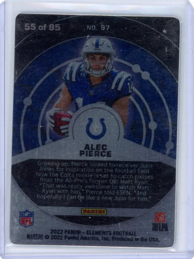 Alec Pierce 2022 Panini Elements Americium Metal Card W/ Protective Cover rookie card #'d 55/95