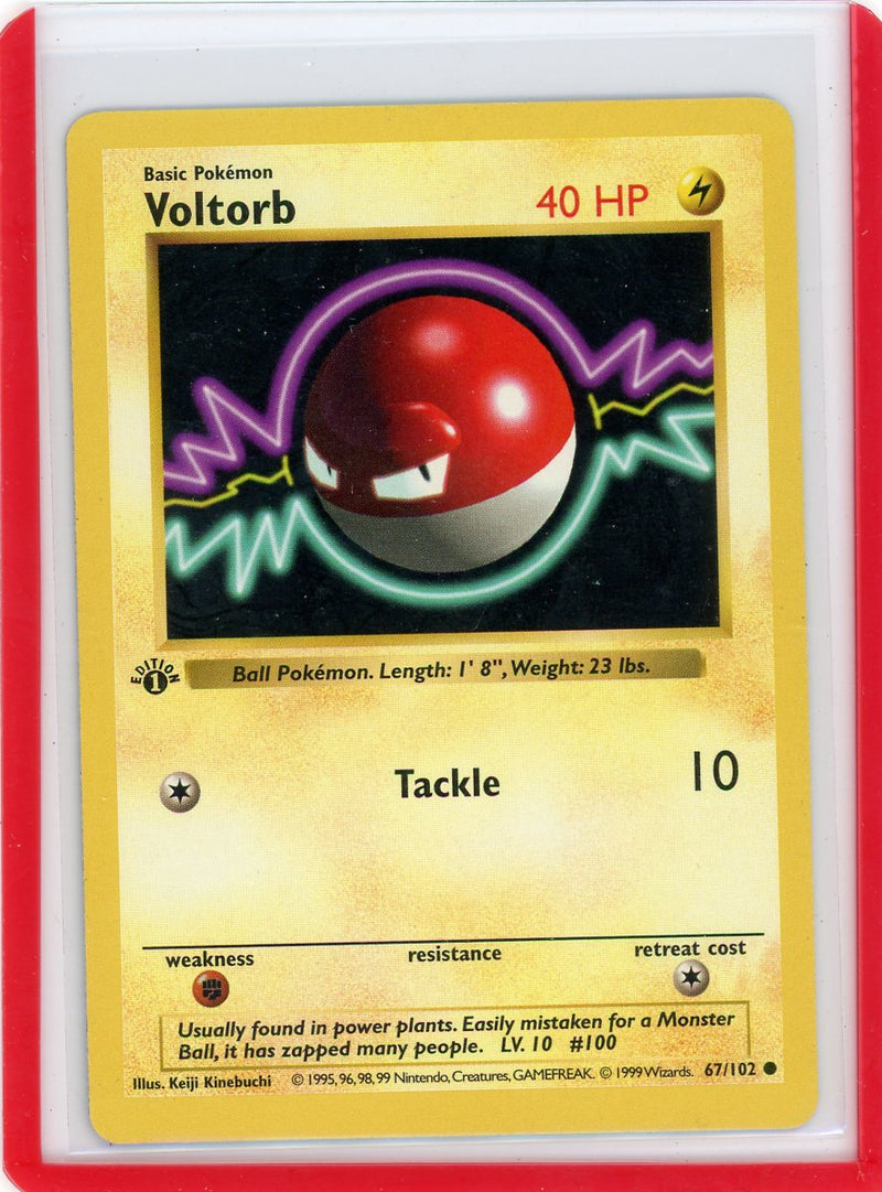 Voltorb 1999 Pokemon Base Set 1st Edition Shadowless non holo 67/102