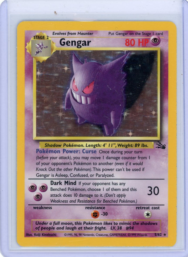 Gengar Pokémon Fossil  Holo 