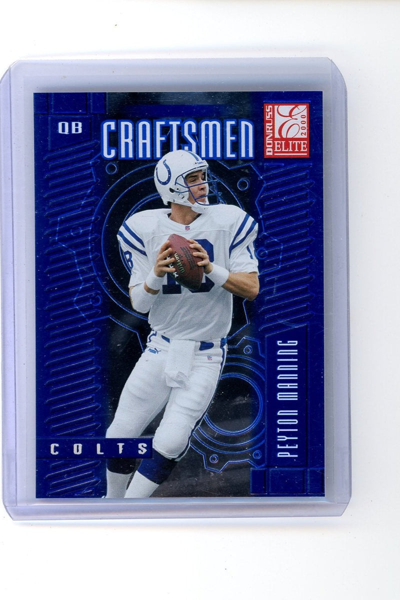 Peyton Manning 2000 Donruss Elite Craftsmen blue foil 