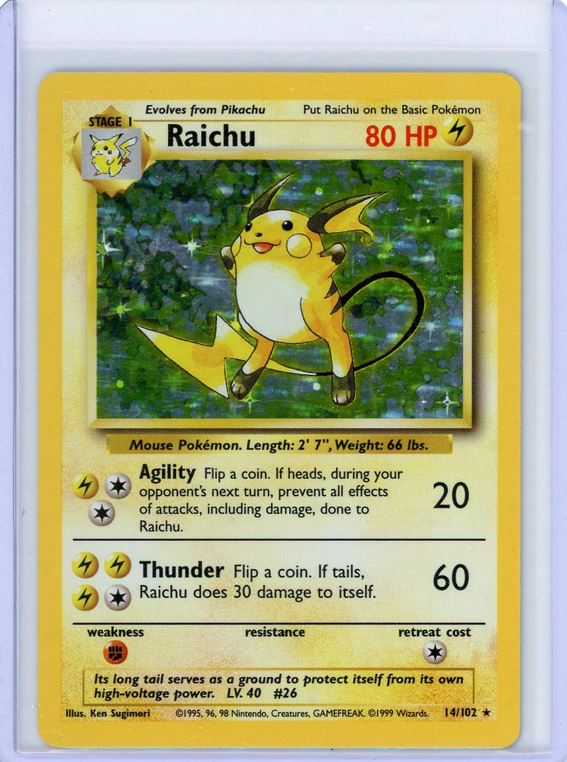 Raichu Pokémon Base Set Holo 