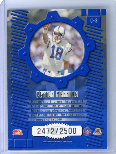 Peyton Manning 2000 Donruss Elite Craftsmen blue foil #'d 2472/2500