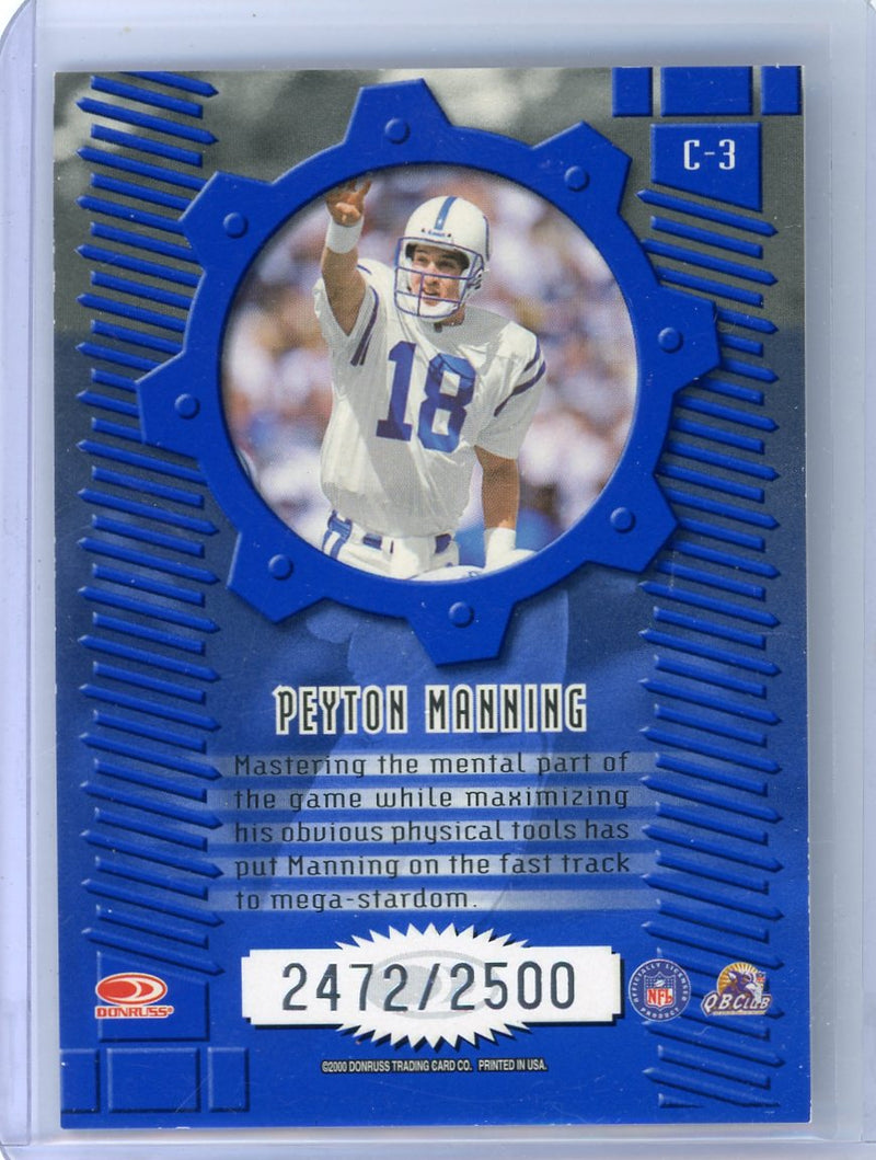 Peyton Manning 2000 Donruss Elite Craftsmen blue foil 