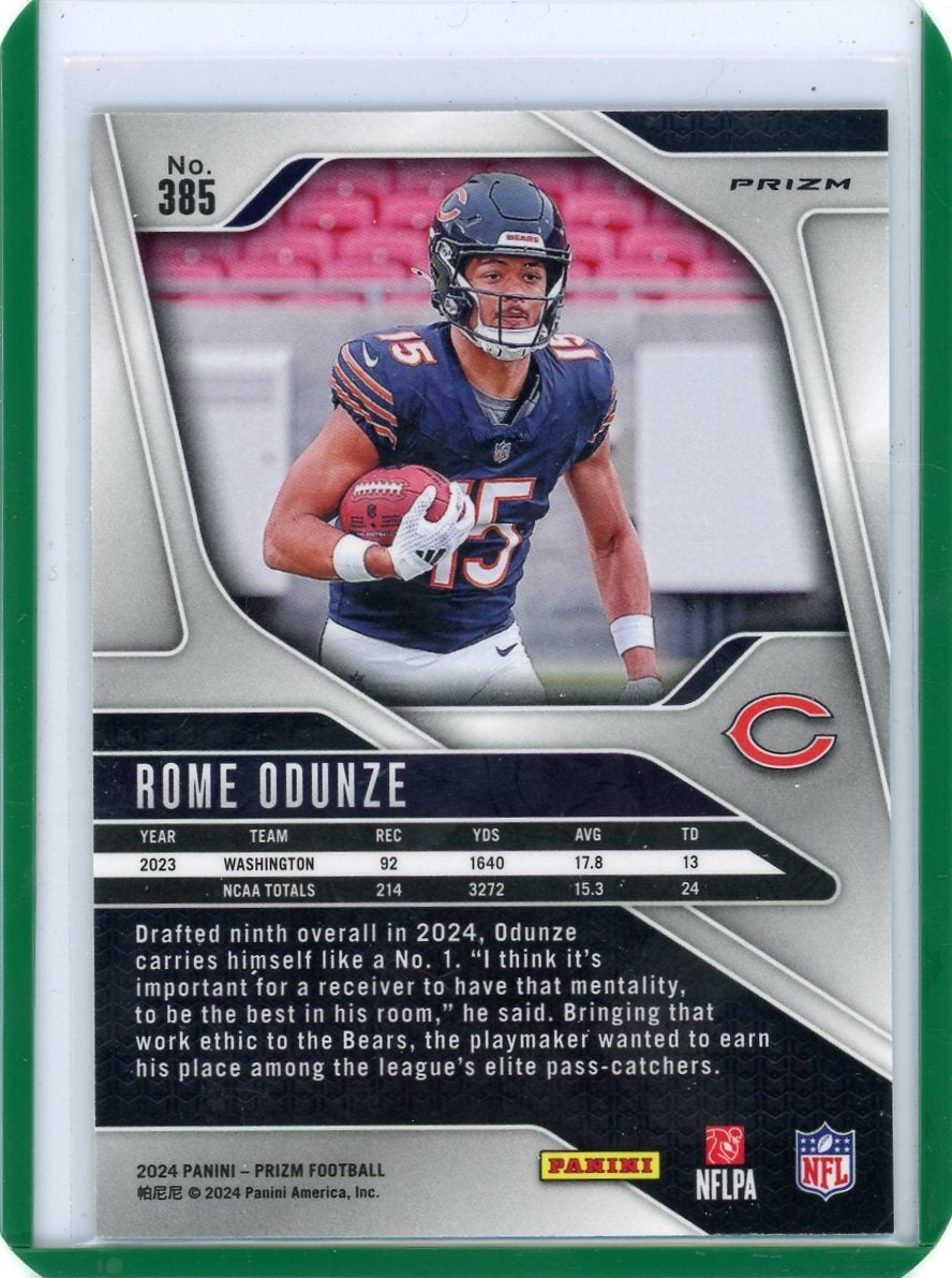 Rome Odunze 2024 Panini Prizm Silver RC