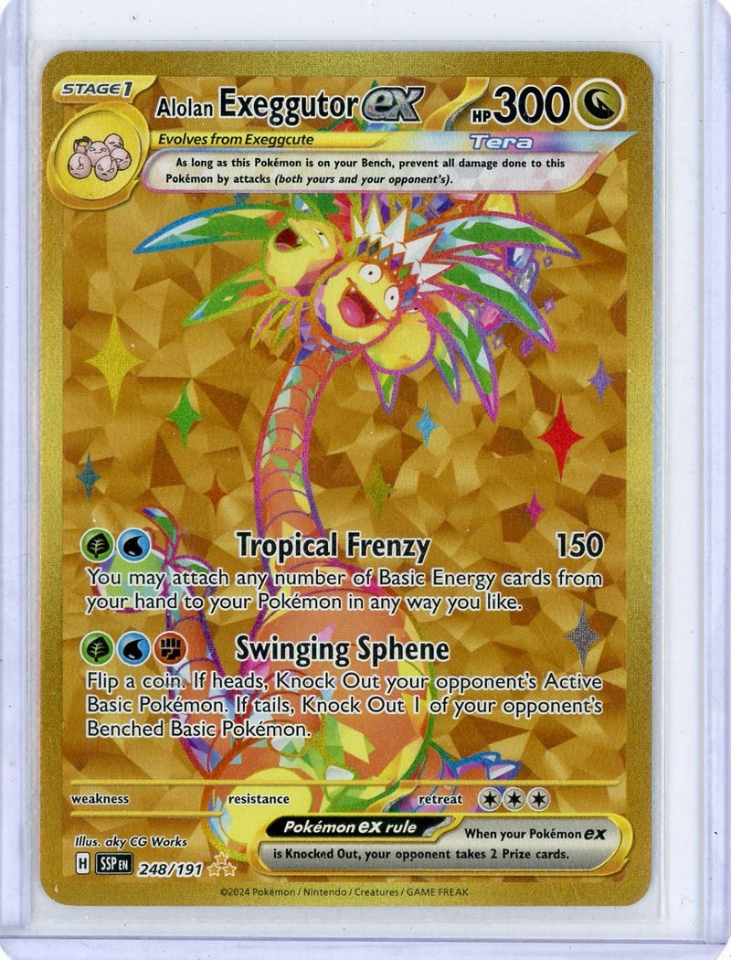 Exeggutor EX 2024 Pokemon Surging Sparks rare gold holo 248/191