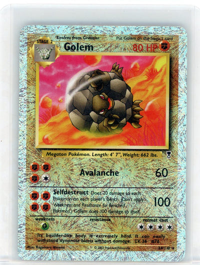 Golem 2002 Pokemon Legendary Collection reverse rare holo #24/110