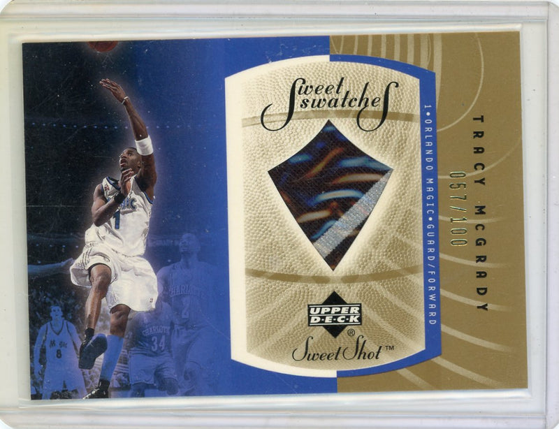 Tracy McGrady 2002 Upper Deck Sweet Shot Sweet Swatches Game Worn Relic 