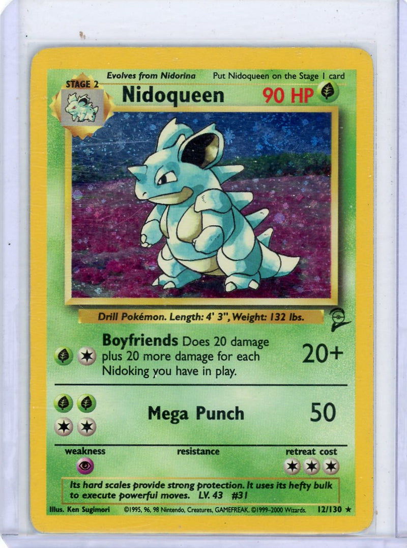 Nidoqueen 1999 Pokemon rare holo w/ swirl 12/130