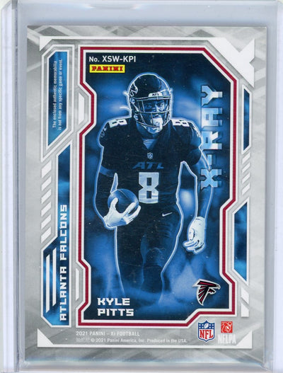 Kyle Pitts 2021 Panini XR X-Ray orange jersey relic rookie card #'d 06/25