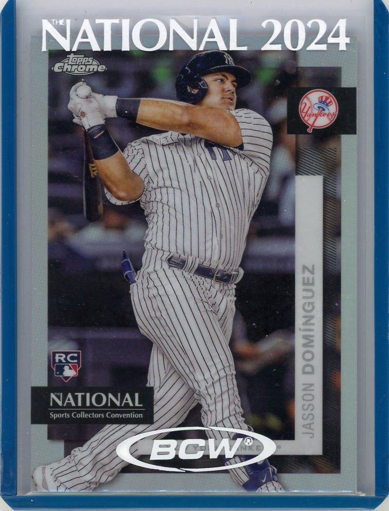 Jasson Dominguez 2024 Topps Chrome National Sports Card Convention ref. rookie card