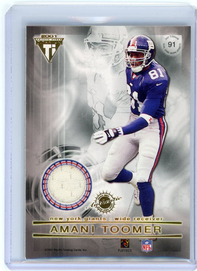 Marvin Harrison Amani Toomer 2001 Pacific Titanium auth. game-used jersey dual relic