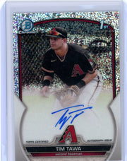 Tim Tawa 2023 1st Bowman Chrome autograph speckle refractor #'d 277/299