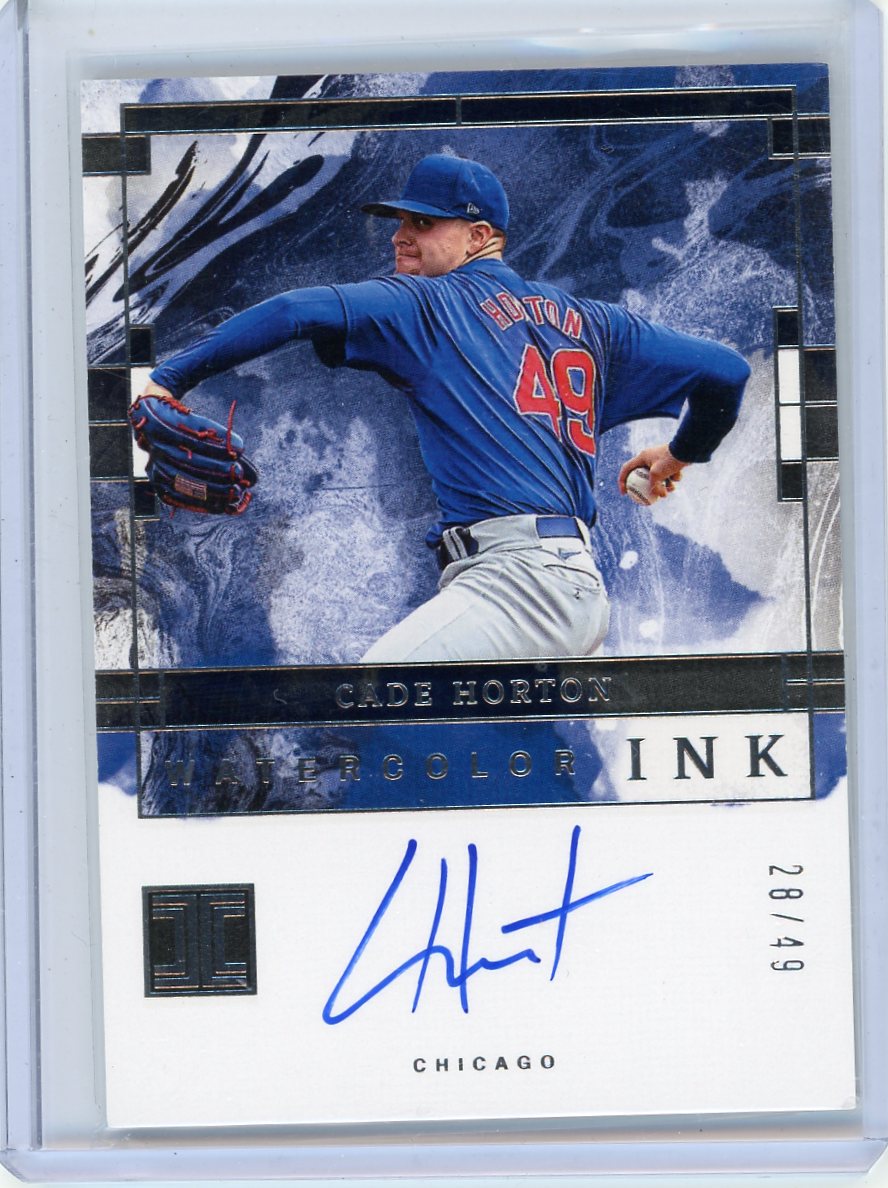 Cade Horton 2024 Panini Impeccable Watercolor Ink autograph #'d 28/49