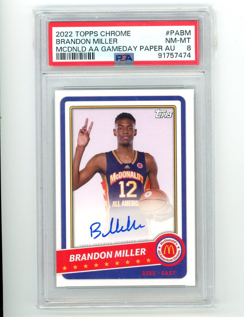 Brandon Miller 2022 Topps Chrome McDonald&