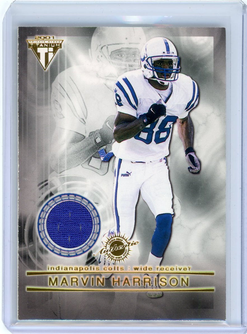 Marvin Harrison Amani Toomer 2001 Pacific Titanium auth. game-used jersey dual relic