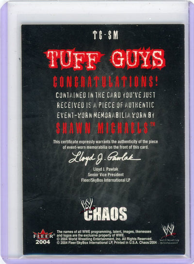 Shawn Michaels 2004 Fleer WWE Chaos Tuff Guys Relic
