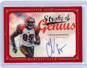 Chad Johnson 2008 Upper Deck Masterpieces Stroke of Genius on-card autograph #'d 04/10