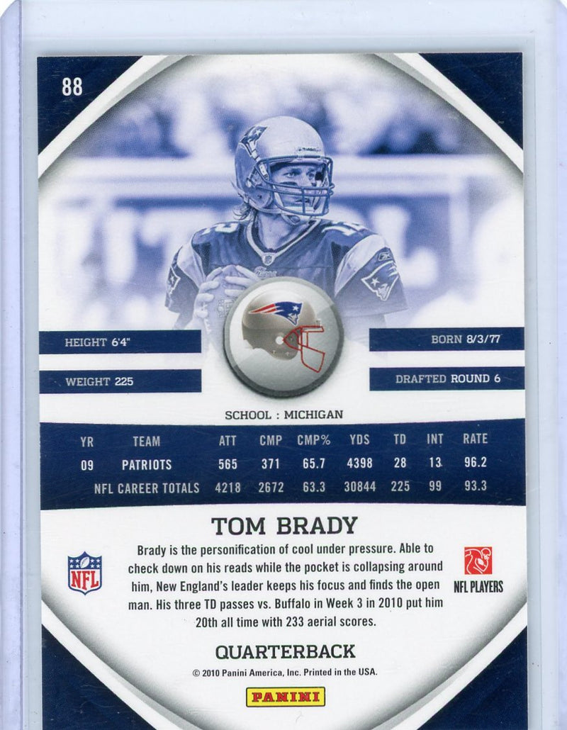 Tom Brady 2010 Panini Gridiron Gear 