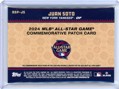 Juan Soto 2024 Topps ASG Patch #'d /100