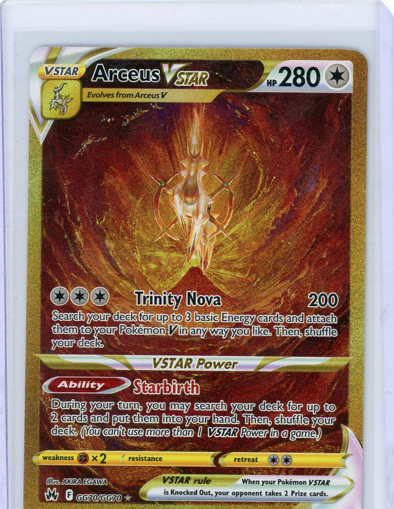 Arceus Vstar Pokémon Crown Zenith Galarian Gallery Gold Secret Rare 