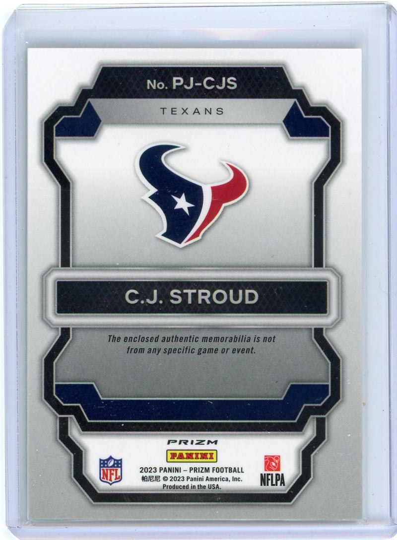 CJ Stroud 2023 Panini Prizm Premier Jerseys rookie card neon green pulsar prizm