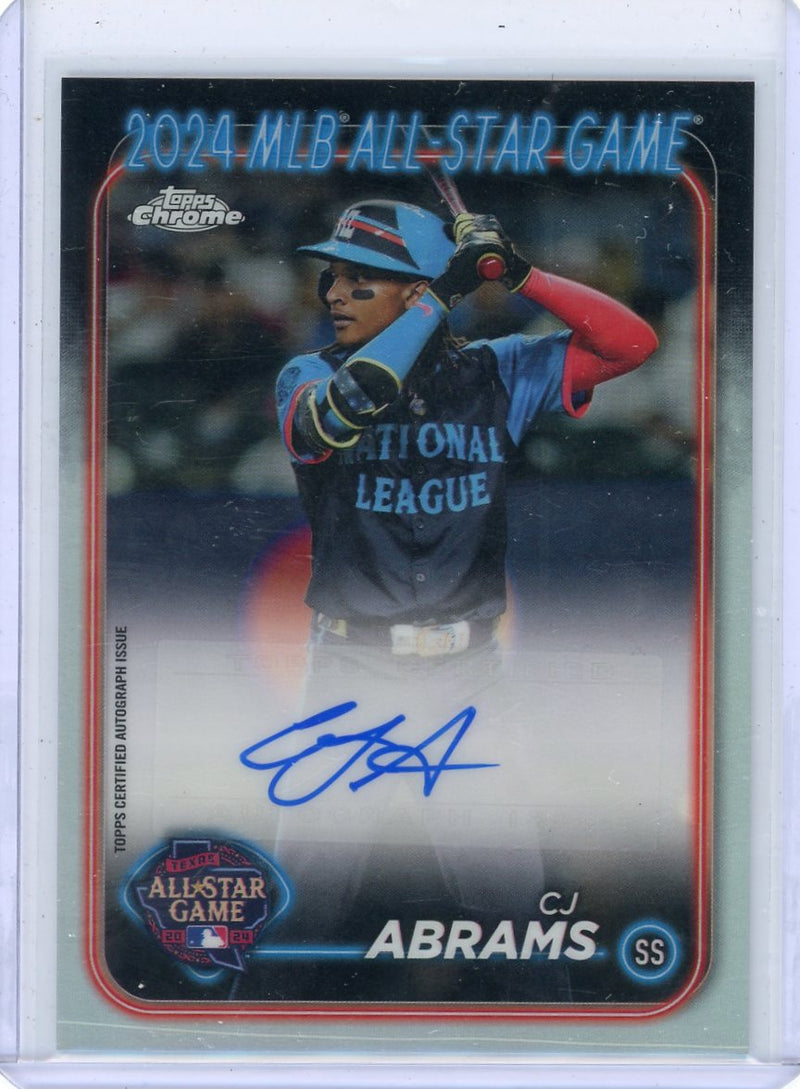 CJ Abrams 2024 Topps Chrome Update All Star Game Autograph