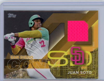 Juan Soto 2024 Topps City Connect relic gold #'d 09/50