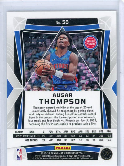 Ausar Thompson 2023 Panini Obsidian Molten Mojo Gold Rookie #'d 02/10