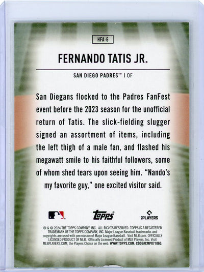 Fernando Tatis Jr. 2024 Topps Home Field Advantage SP