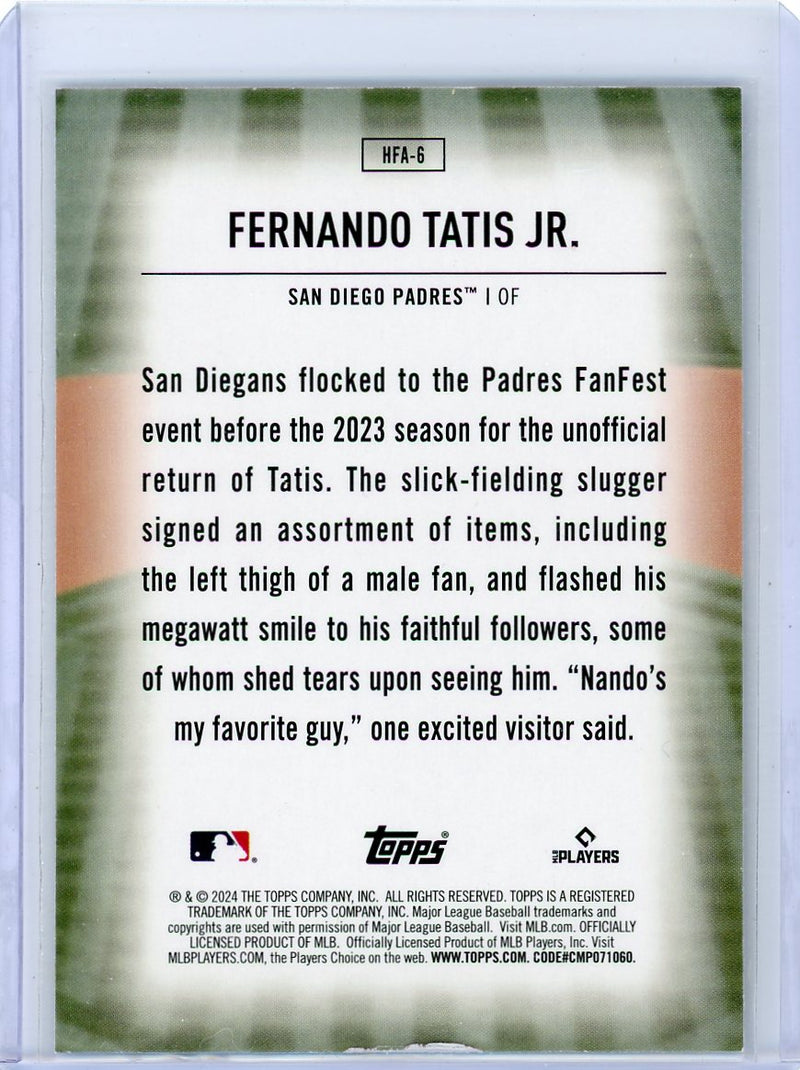 Fernando Tatis Jr. 2024 Topps Home Field Advantage SP
