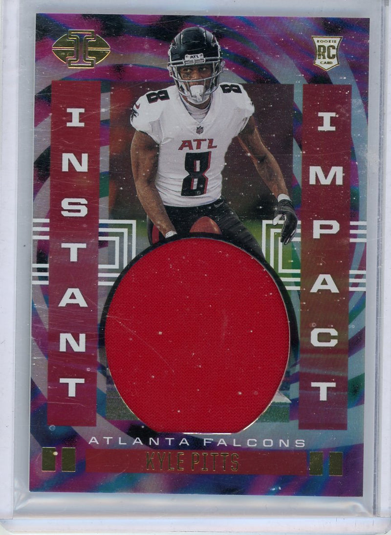 Kyle Pitts 2021 Panini Illusions Instant Impact jersey relic rookie card