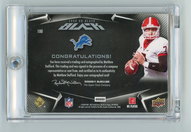 Matthew Stafford 2009 Upper Deck Black 008/199