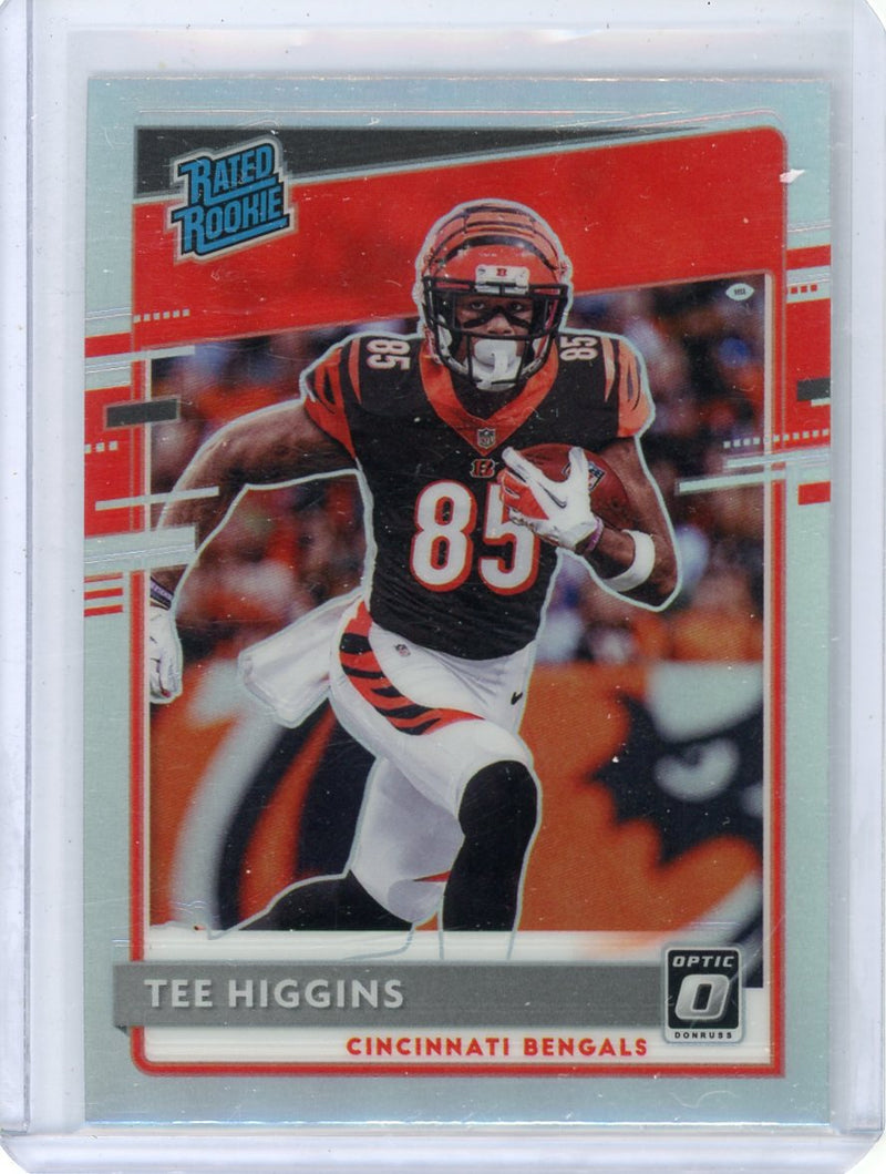 Tee Higgins 2020 Panini Donruss Optic silver holo rookie card