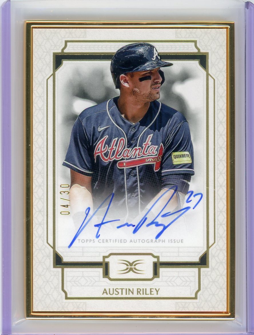 Austin Riley 2024 Topps Definitive Collection Framed Autograph #'d 04/30