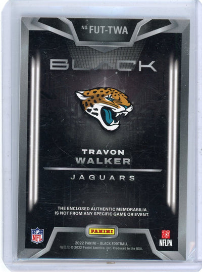 Travon Walker 2022 Panini Black Futuristic relic rookie card #'d 59/99