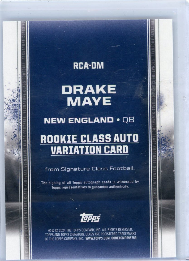Drake Maye 2024 Topps Signature Class Autograph