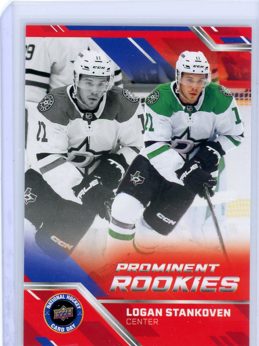 Logan Stankoven 2024-25 Upper Deck National Hockey Card Day Prominent Rookies
