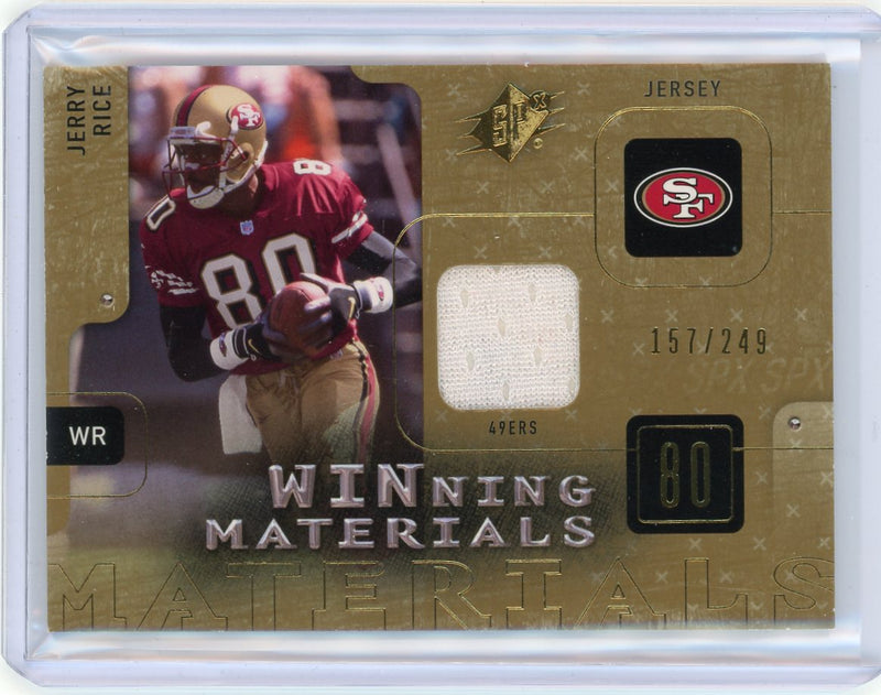 Jerry Rice 2009 Upper Deck SPX Winning Materials relic 