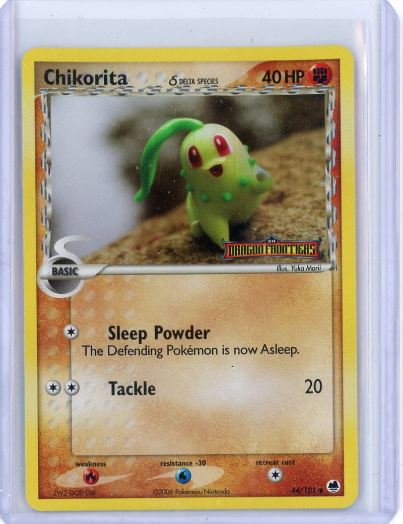 Chikorita 2006 Pokemon Delta Species EX Dragon Frontiers Reverse holo 44/101