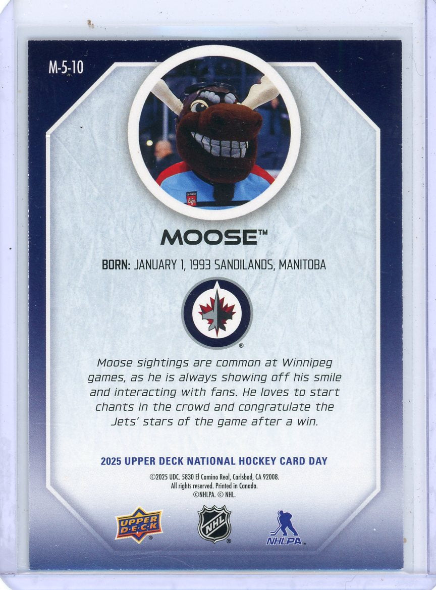 Moose 2024-25 Upper Deck National Hockey Card Day Mascot