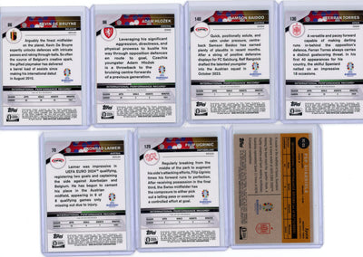 2024 Topps Chrome UEFA Euro 15-card lot #'d /75, /99, /125, /150, /175, /199