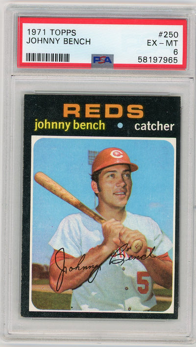 Johnny Bench 1971 Topps #250 PSA 6