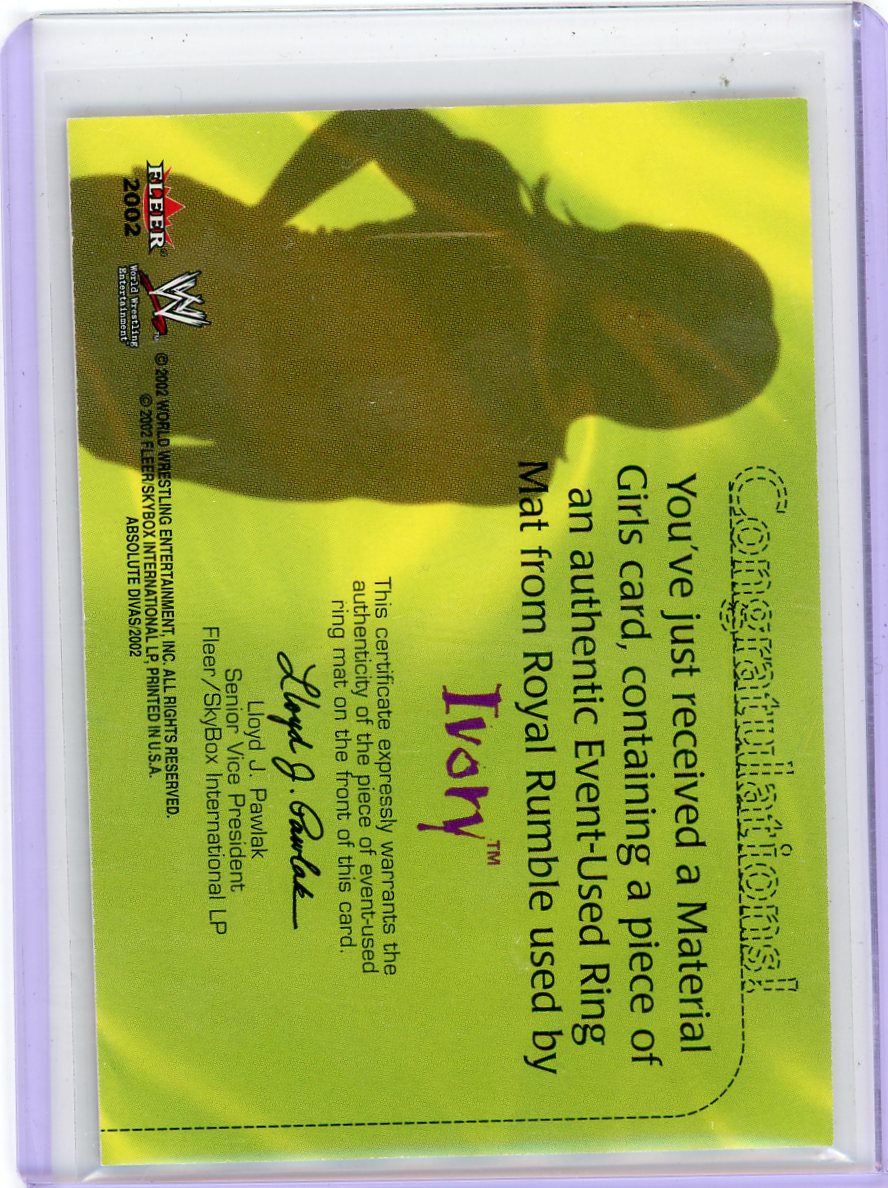 Ivory 2002 Fleer WWE Absolute Divas Material Girls Relic