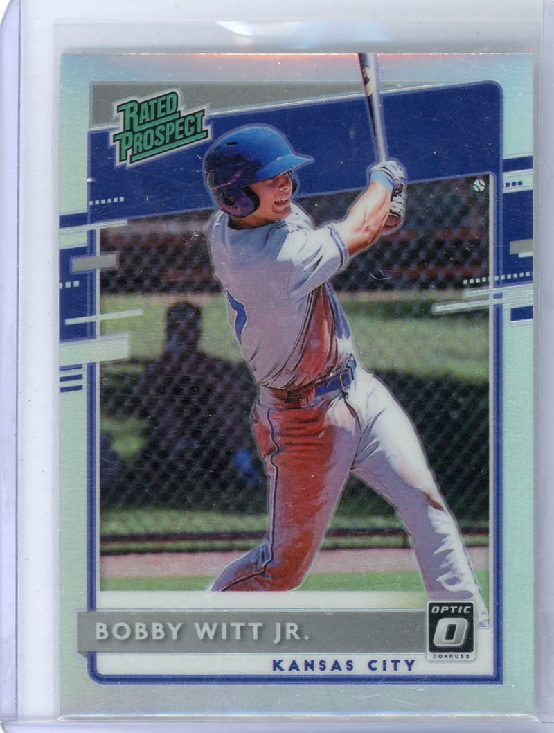 Bobby Witt Jr. 2020 Panini Donruss Optic silver holo rated rookie/prospect