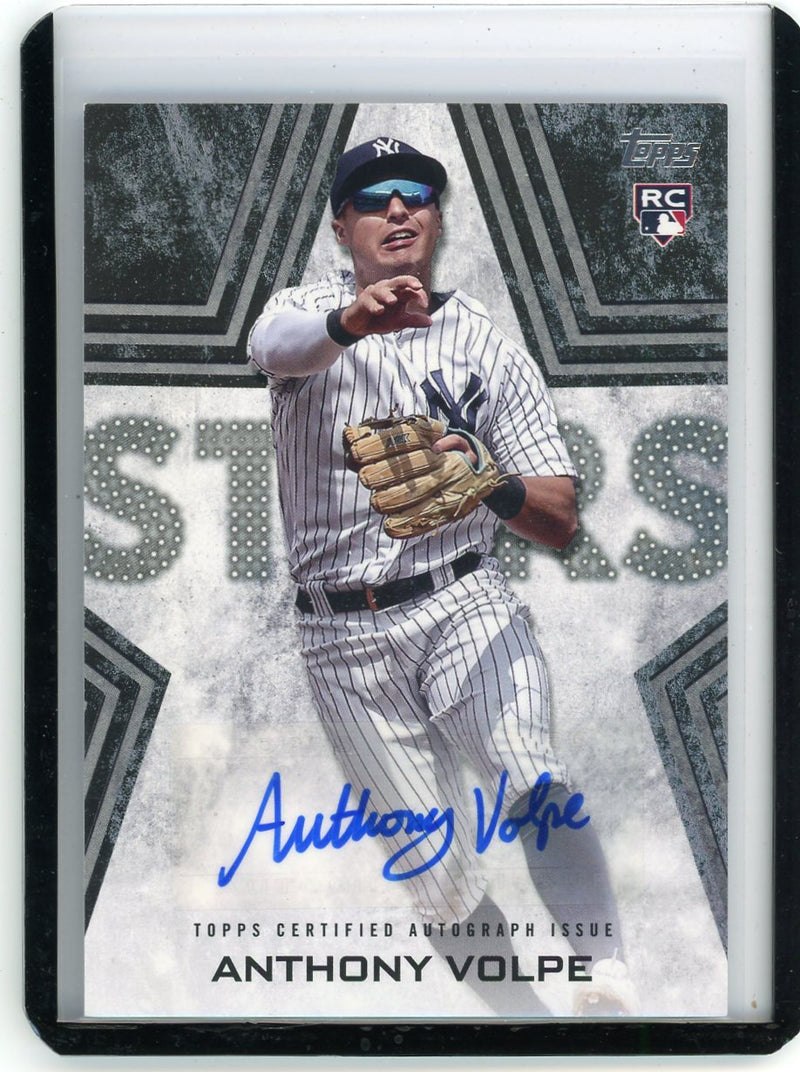 Anthony Volpe 2023 Topps Update Baseball Stars autograph rookie card black 