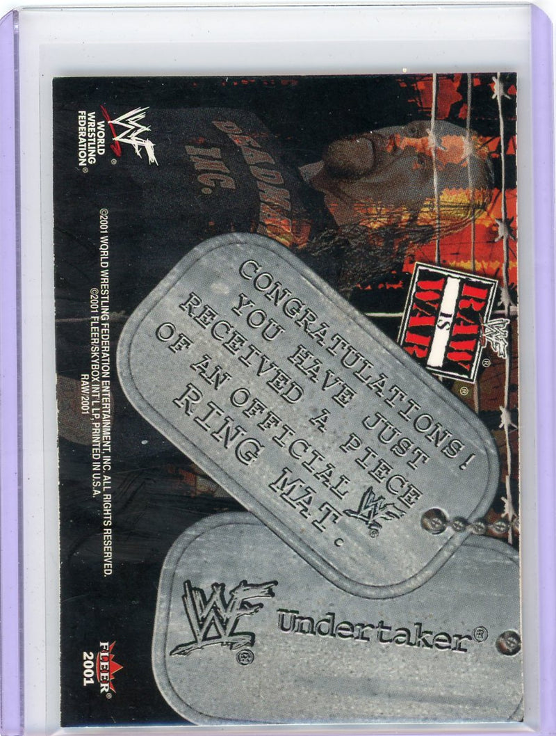 Undertaker 2001 Fleer WWF Raw is War War Booty Relic